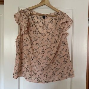 SHEIN: 🩷 Pink Floral Print Butterfly Sleeve Blouse